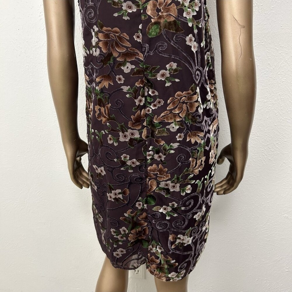 Carolina Belle Halter Dress Sz 12 Sleeveless Floral Velvet Burnout Fairy Whimsy - Picture 6 of 12